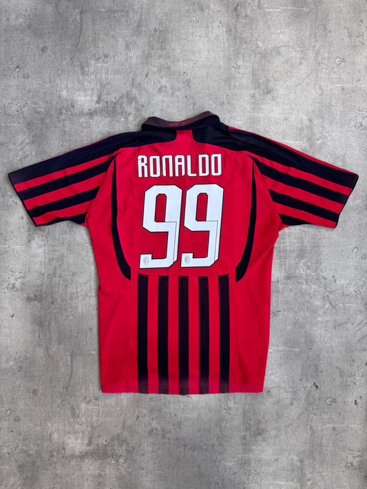 2007-08 AC Milan x Adidas 'Ronaldo 99' Home Football Tee