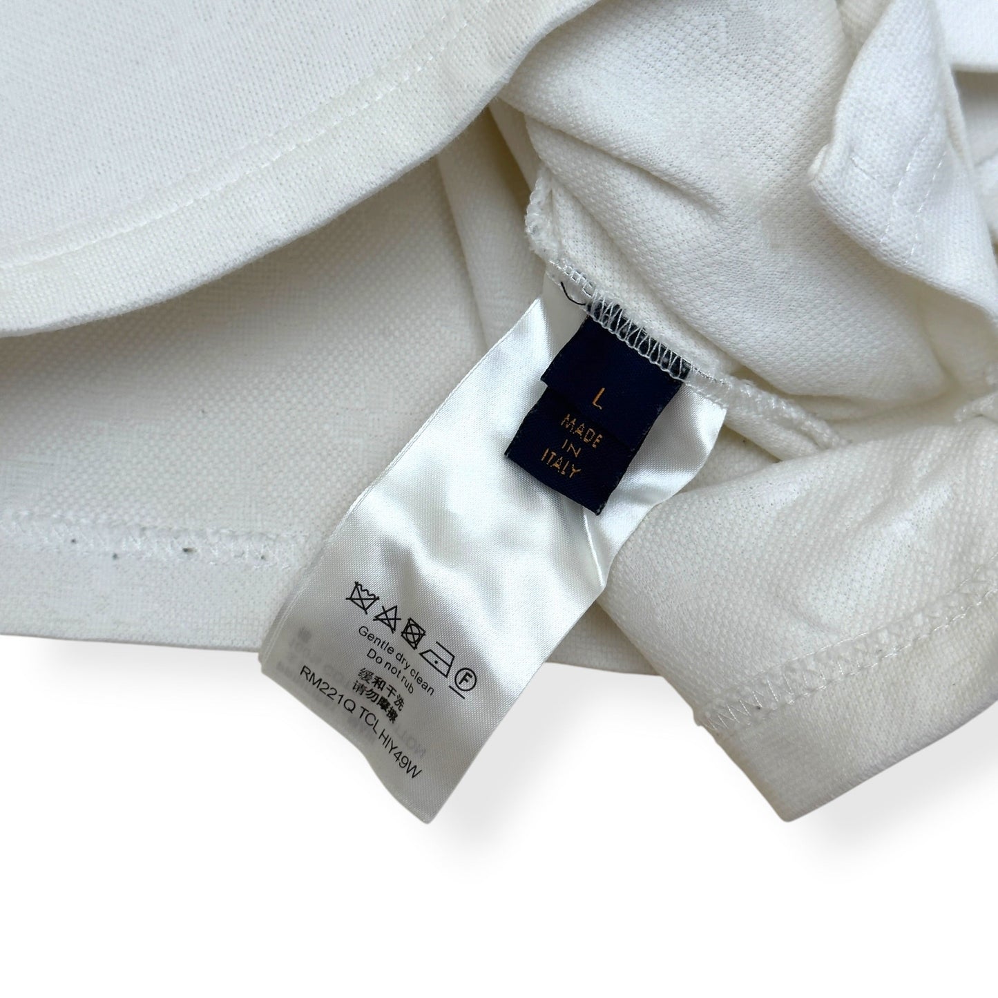 LOUIS VUITTON MONOGRAM SIGNATURE 3D POCKET T-SHIRT WHITE M | Medium, White