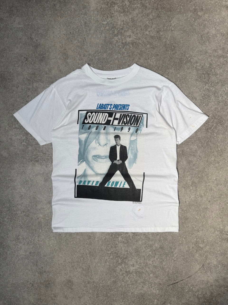 David bowie Sound + Vision Tシャツ デイビッドボウイ 1990 David Bowie SOUND VISION ツアーTシャツ - 古着屋