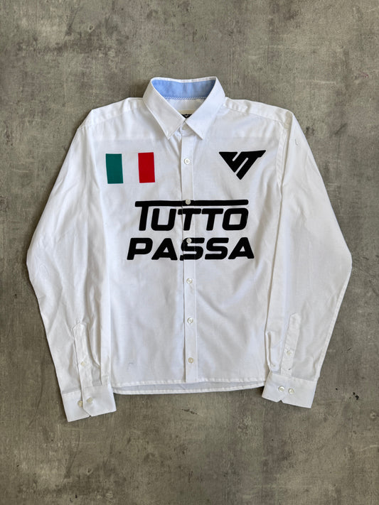 VT Rework: White Cotton Tutto Passa Italy L/S Shirt
