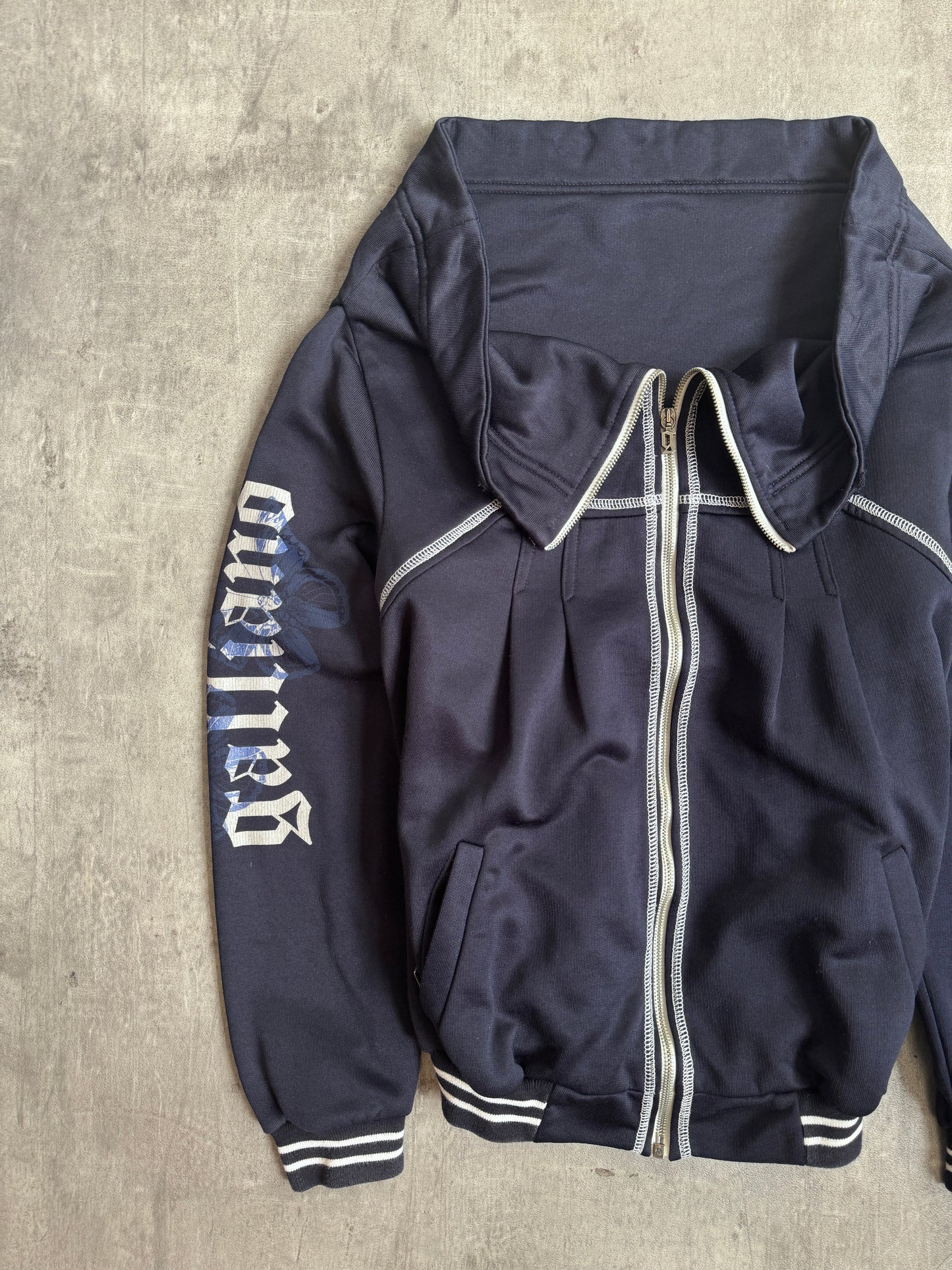 2000's Galliano Wide Neck Full Zip Spellout Track Jacket