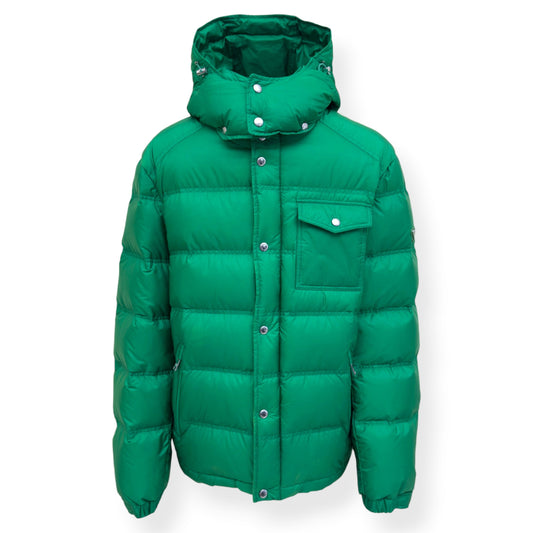 PRADA DOWN HOODED PUFFER JACKET GREEN 56 / XL | XL, Green