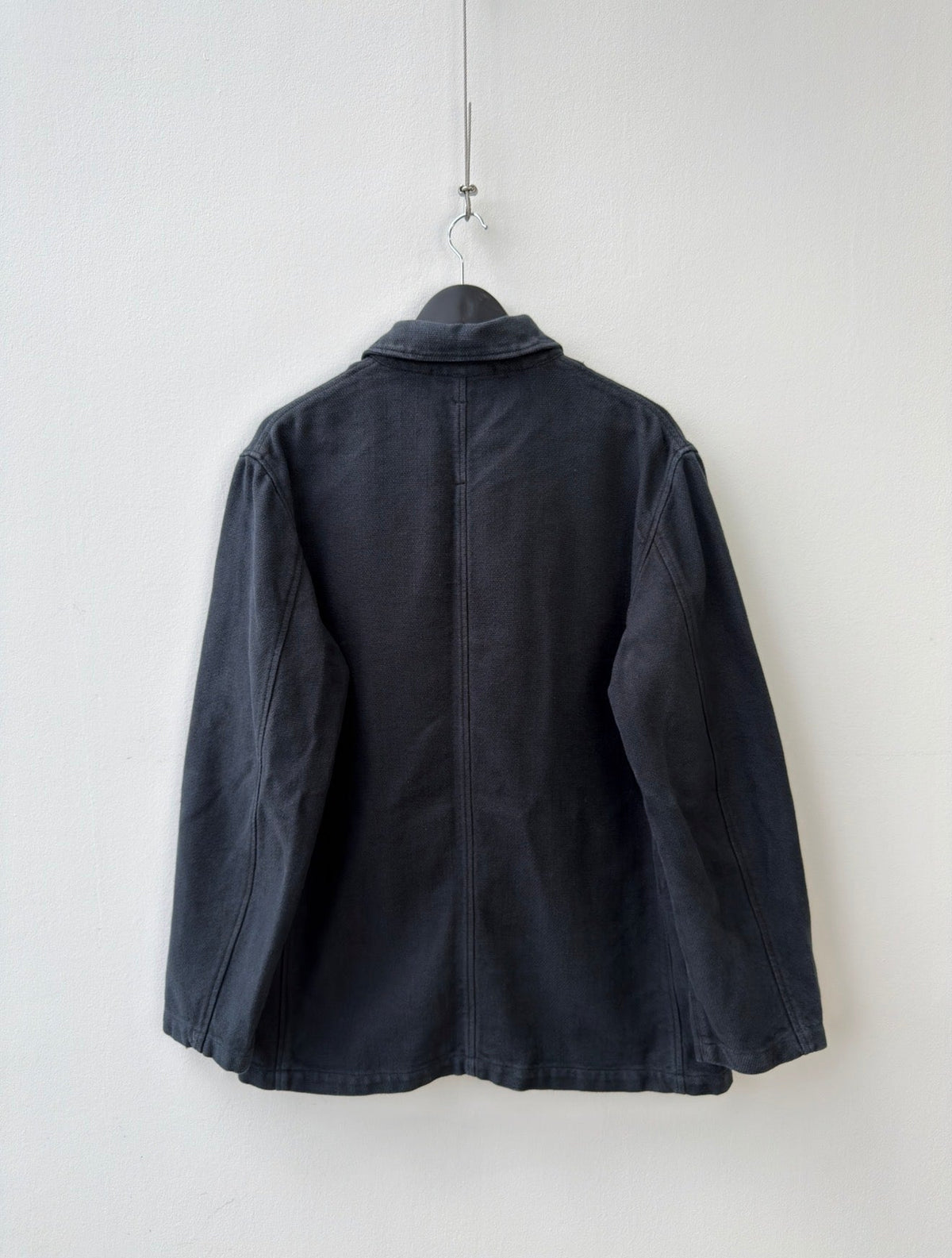 C.P. Company Navy Cotton Linen Button Workwear Jacket | O/S, Navy
