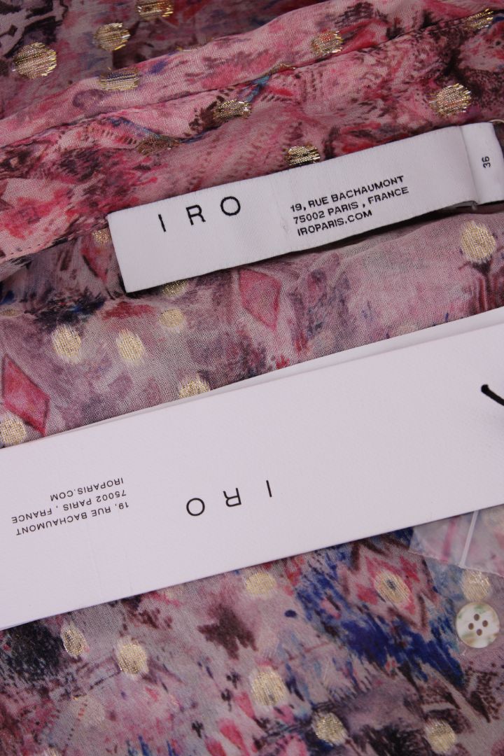 IRO Gazania S/S Print Dress Pink/ Gold 8 | Default Title, Gold