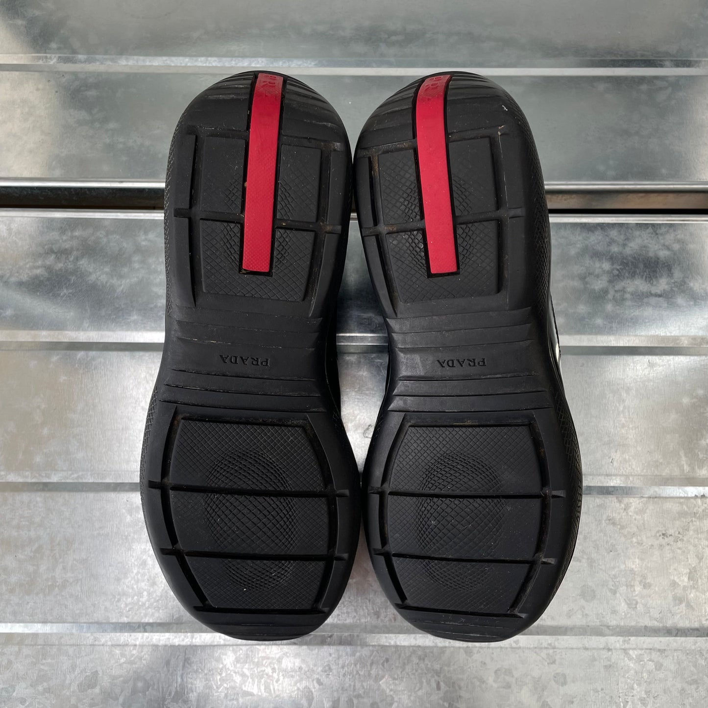 Prada Sport Black 00s Patent Leather America's Cup Trainers | SMALL, Black