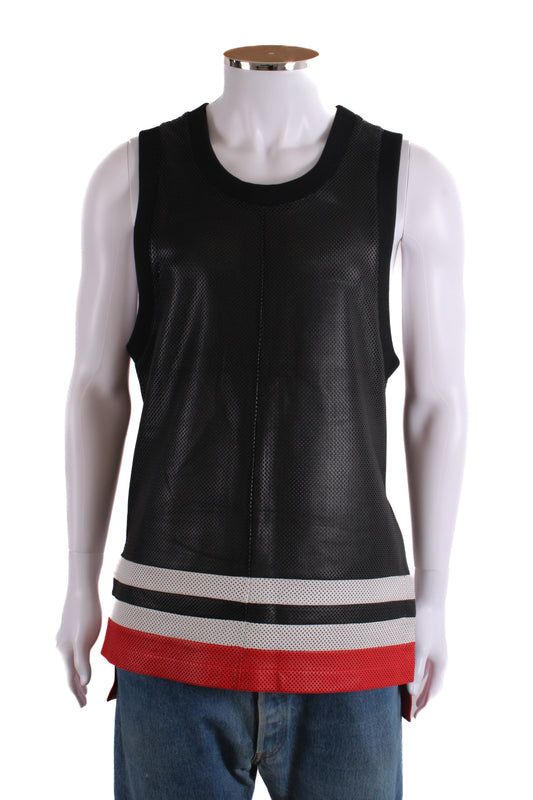 Givenchy Mesh Leather Vest Black/ Red M | Medium, Black
