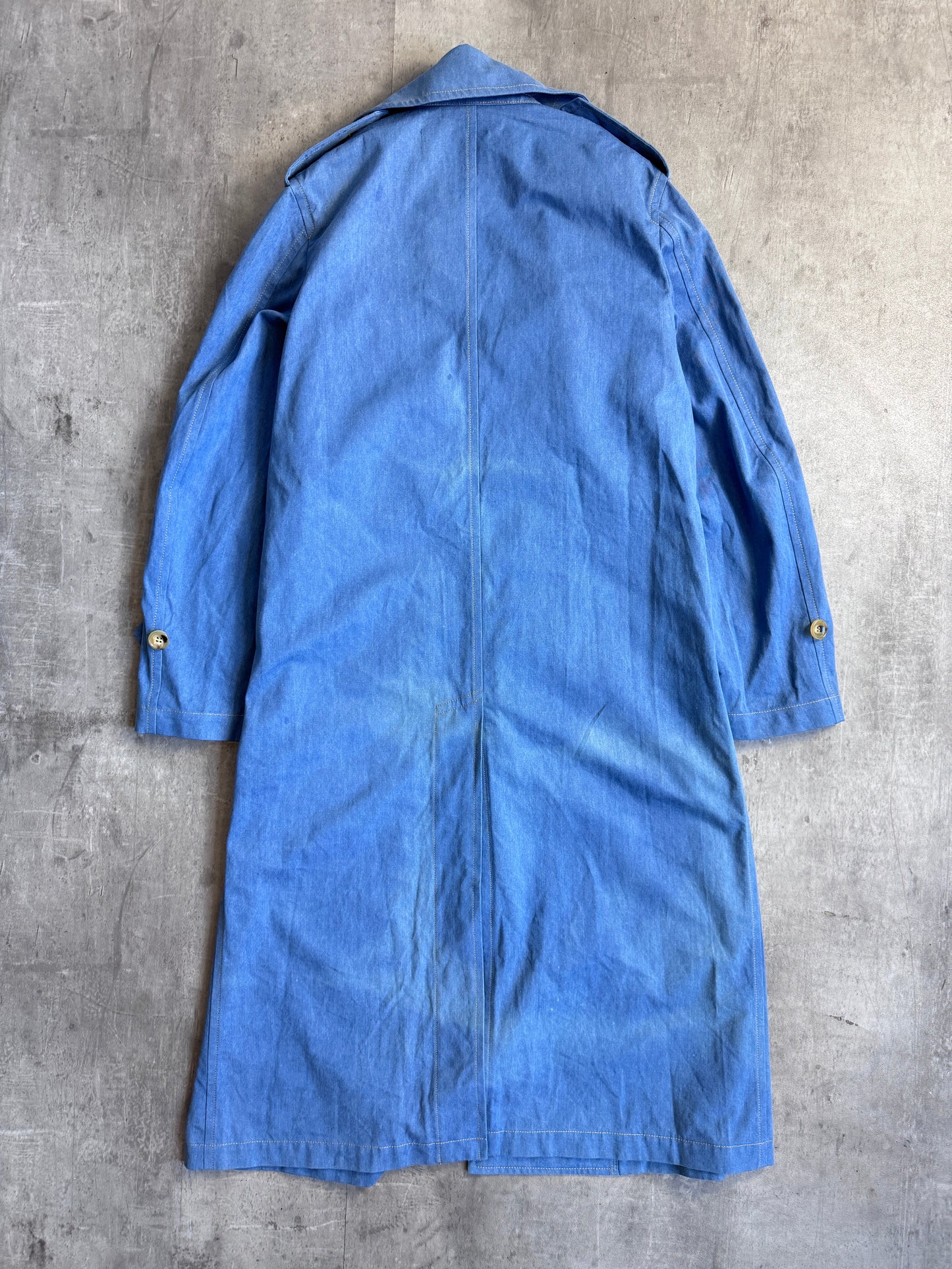 S/S 2019 Junya Watanabe Double Breasted Lightwash Denim Trench