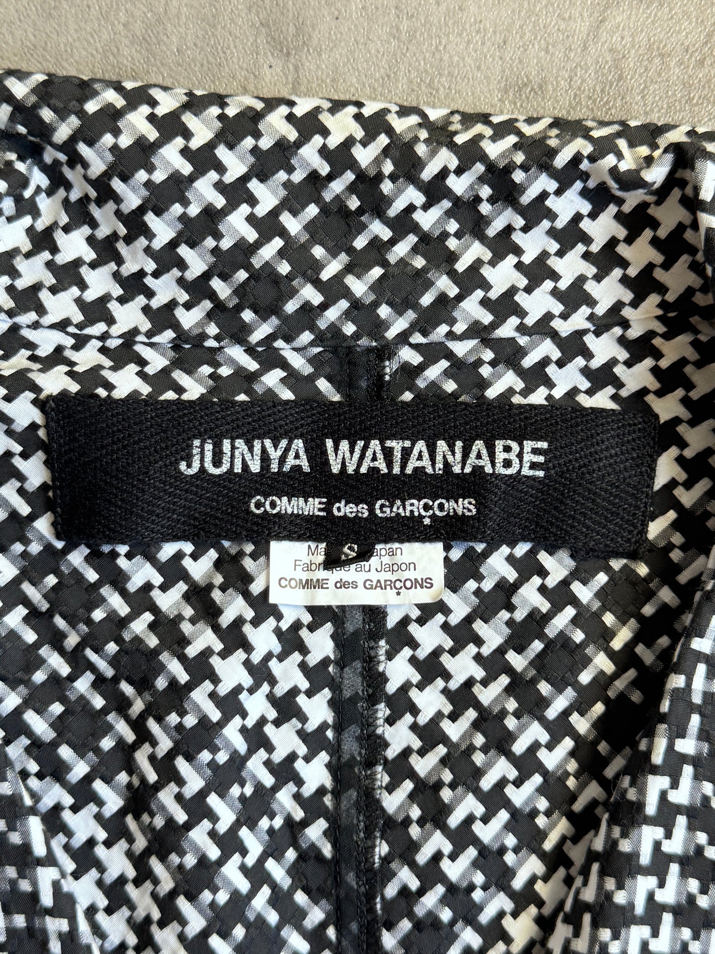 2003 Junya Watanabe CDG Houndstooth Pocket Detail Blazer