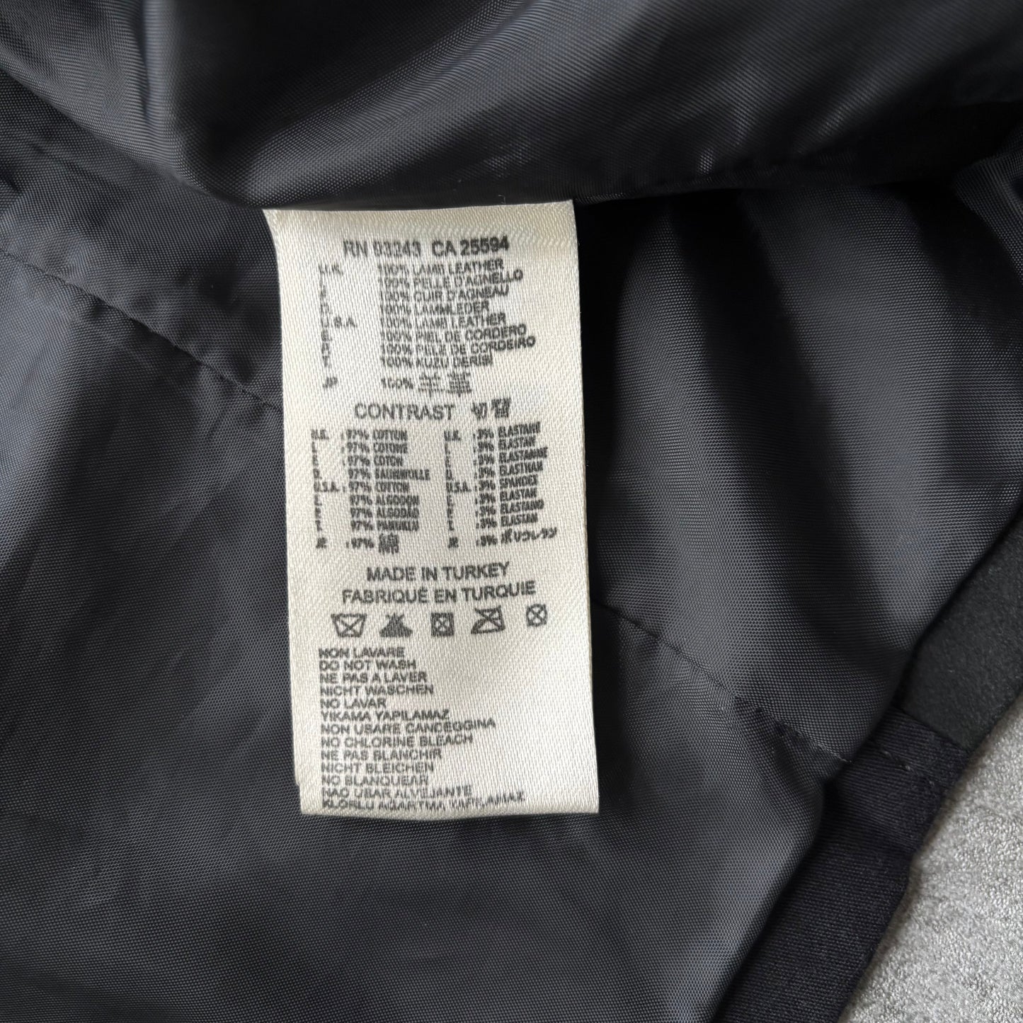 DIESEL LAMB LEATHER JACKET | O/S, Black
