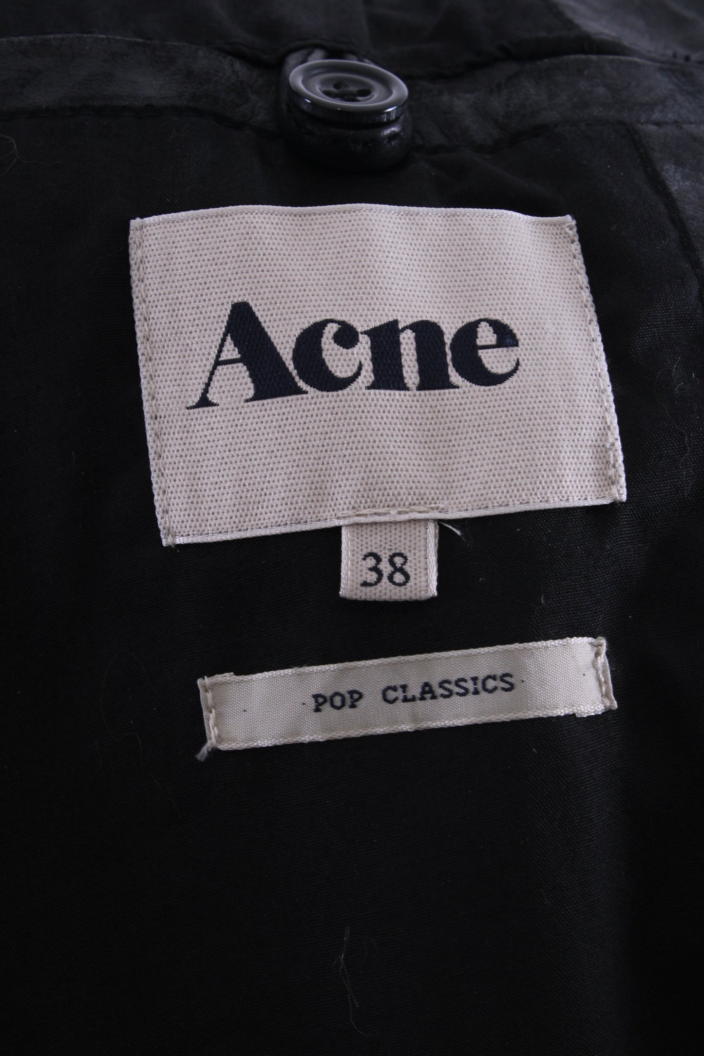 Acne Studios Distressed Fabric/ Leather Biker Jacket Black 10 | O/S, Black