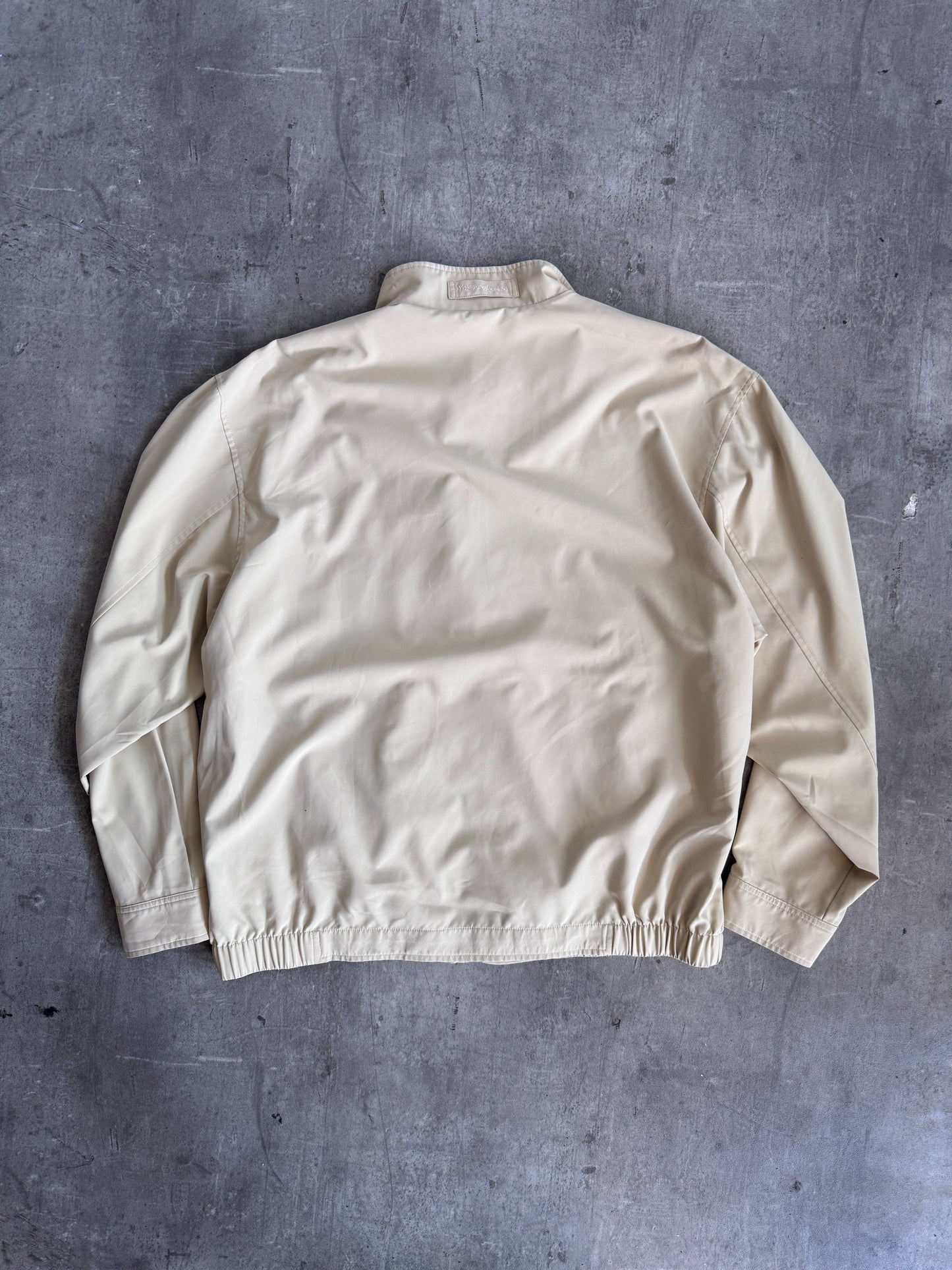 YSL Cream Lightweight Bomber Jacket | Exrtra Large, Multicoloured