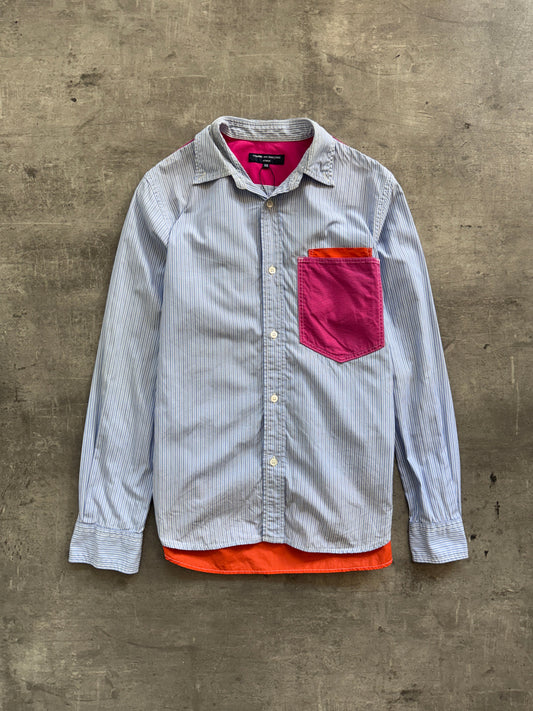 Comme Des Garçons Homme Pinstripe Shirt | Extra Small, Multicoloured
