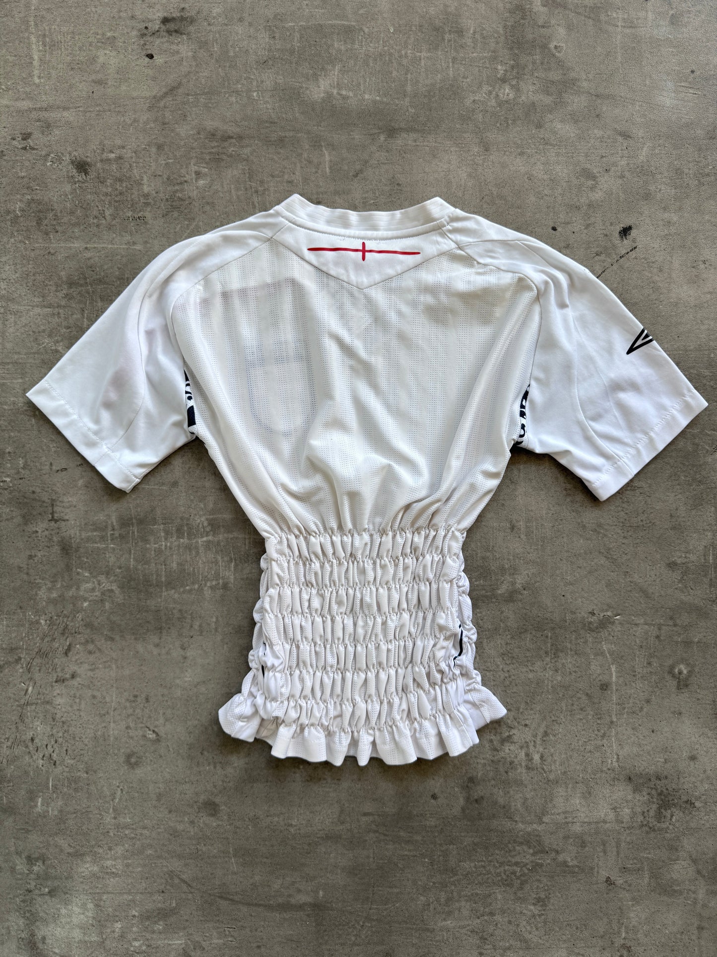 VT Rework : England Ruched Waist Football Shirt | Small, Multicoloured
