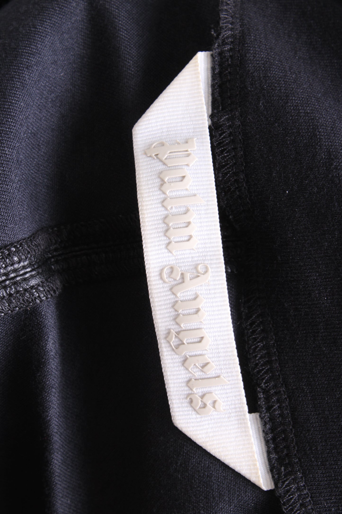 Palm Angels S/S Faux Leather Logo Dress Black/ Cream S | Small, Black