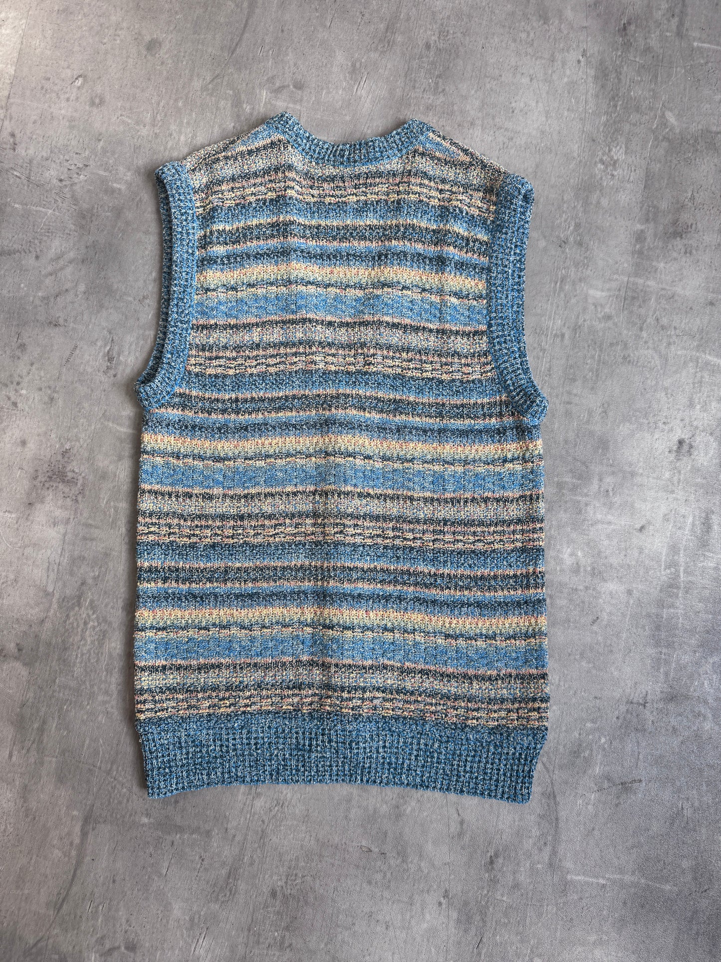 Missoni Blue Button Down Sweater Vest