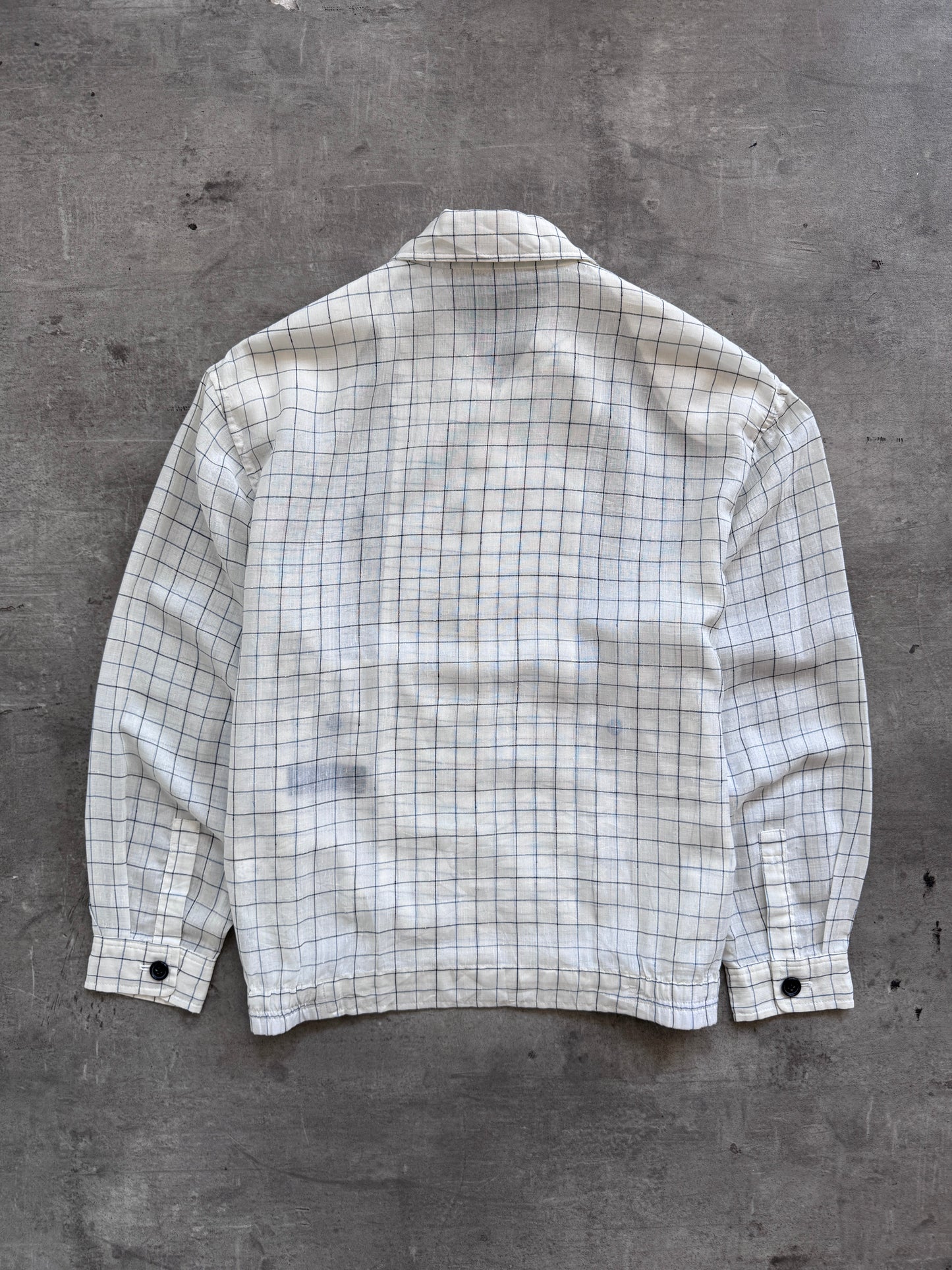 YSL Lightweight Cotton Grid Print Bomber | Extra Large, Multicoloured