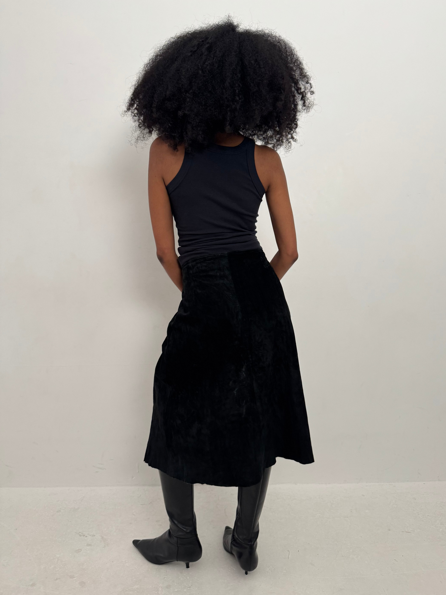 Suede skirt | Default Title, Black