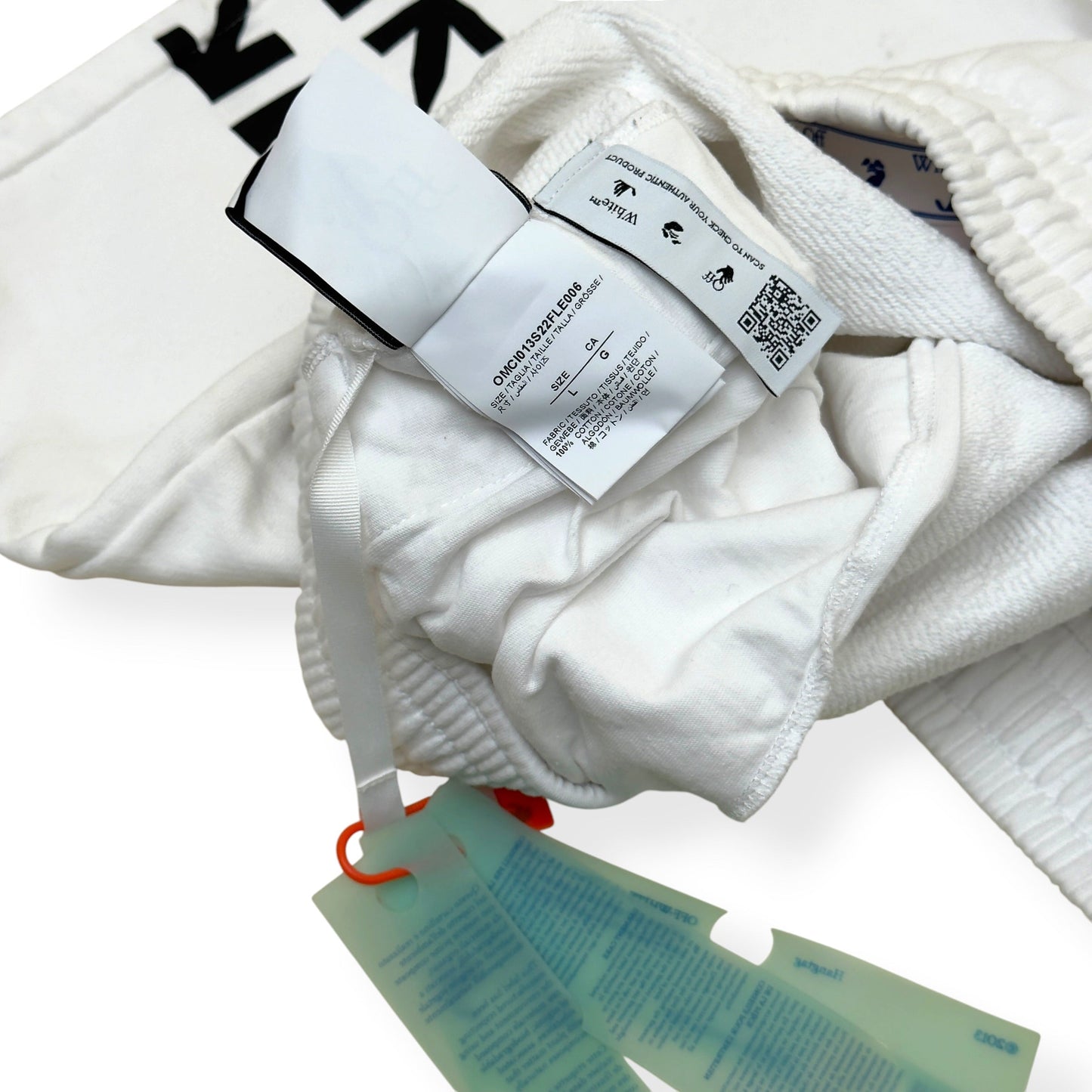 OFF-WHITE LOGO SWEAT SHORTS WHITE L | Large, White