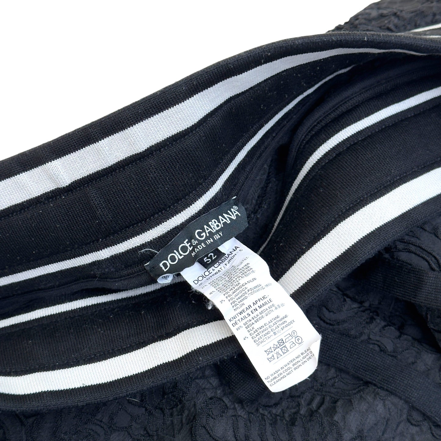 DOLCE GABBANA LOGO TRACK PANTS BLACK 52 / L | Large, Black