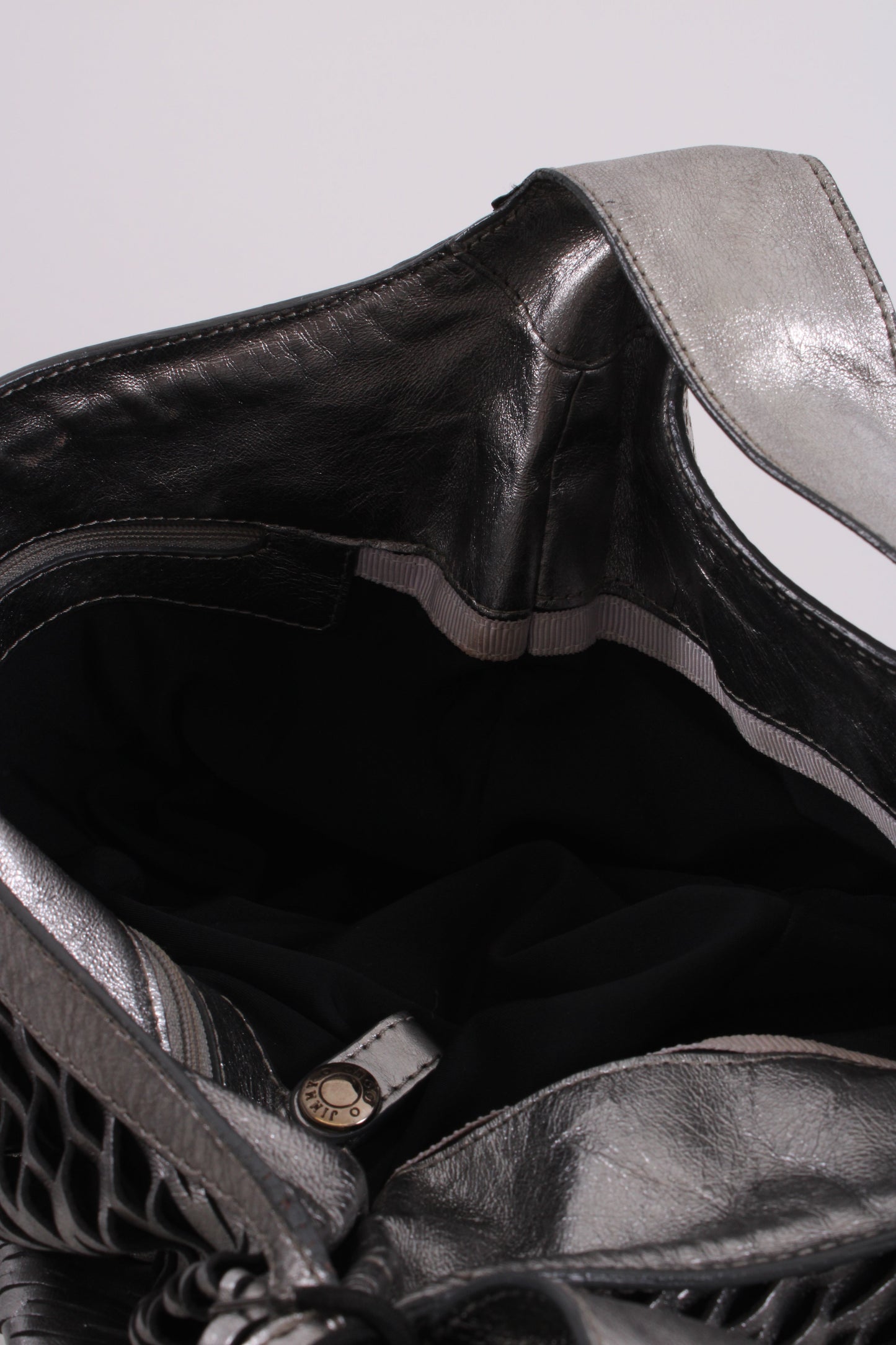 Jimmy Choo Mesh Cut Out Handbag Silver | O/S, Silver