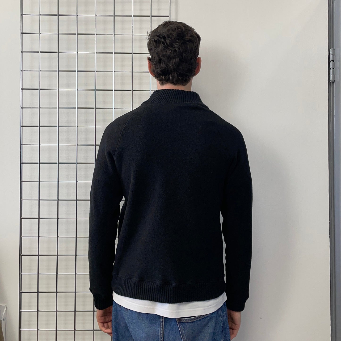 Prada Sport Black 00s Half-Zip Fleece Jumper | Large, Black