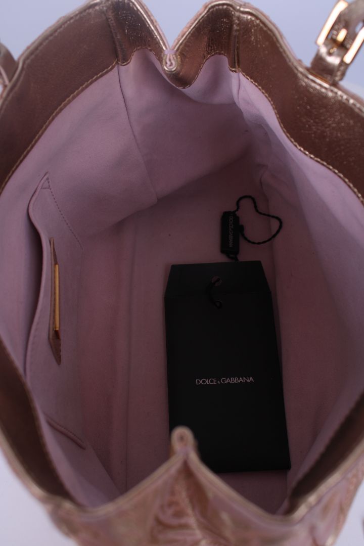 Dolce & Gabbana Brocade Pink & Gold | O/S, Gold