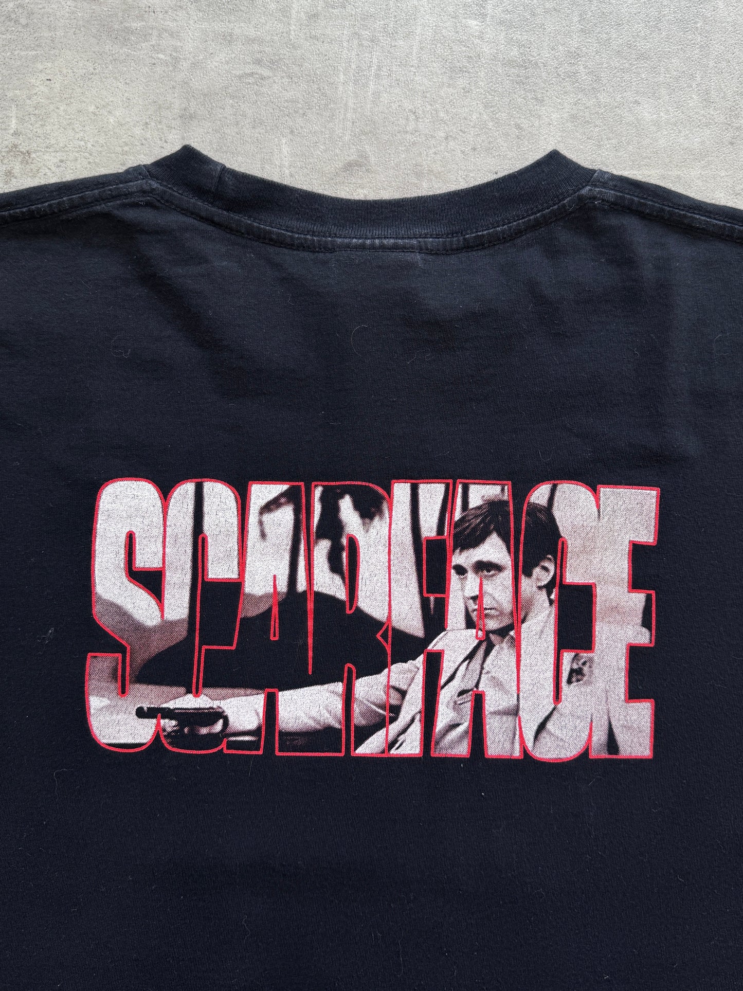 1990's 'Single Stitch" The Roxx Scarface Al Pacino "Who Do I Trust? I Trust Me" Graphic Tee | Extra Large, Multicoloured