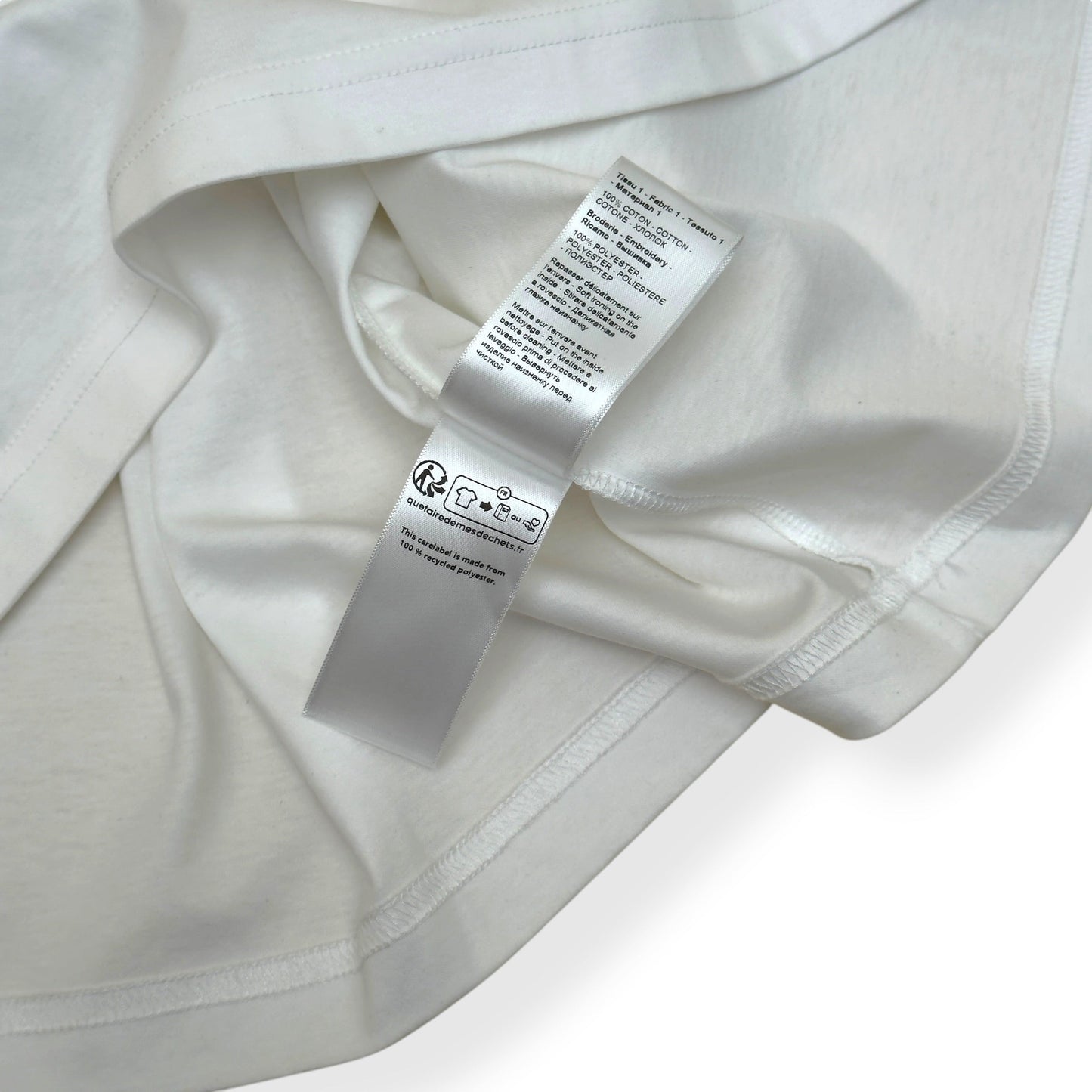 LANVIN CURB LOGO T-SHIRT WHITE / YELLOW L | Large, White