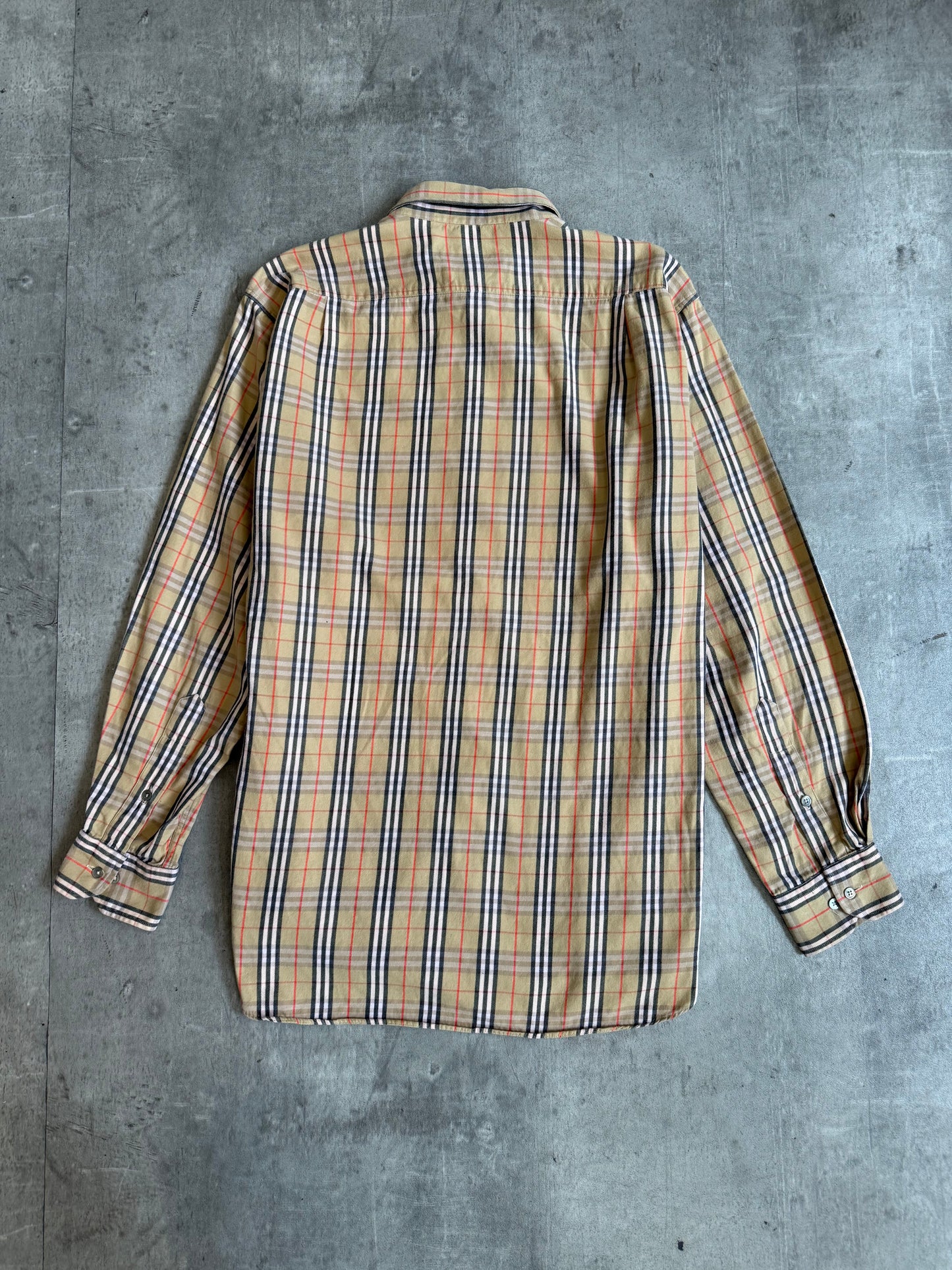 1980s Burberry Nova Check Print LS Shirt