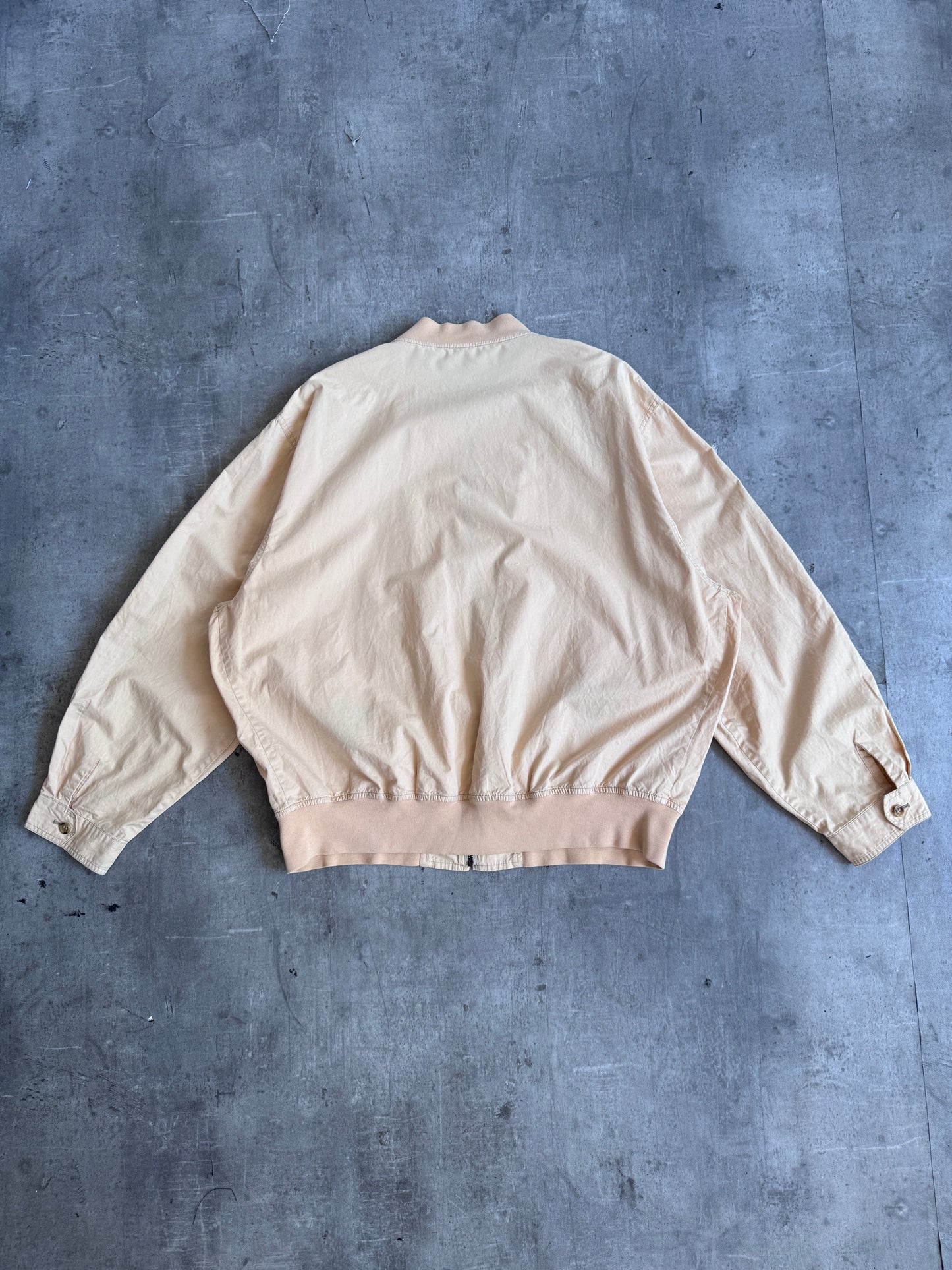 1980's Burberry's El Cortes Apricot Bomber Jacket | Extra Extra Large, Multicoloured