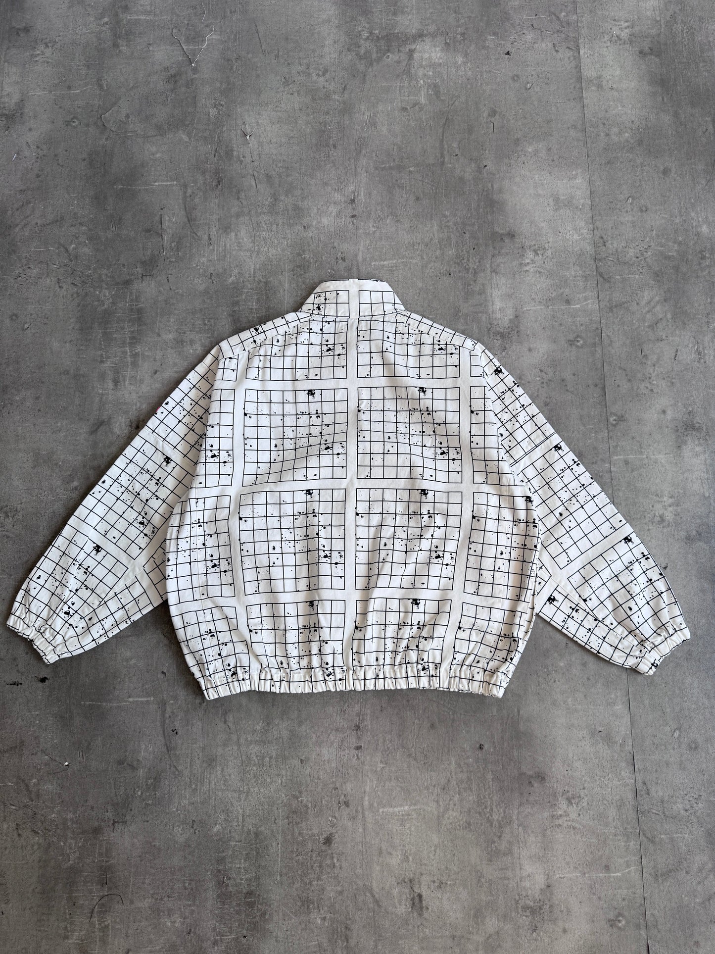 Cav Empt Paneled Splatter Grid Zip Jacket | Extra Large, Multicoloured