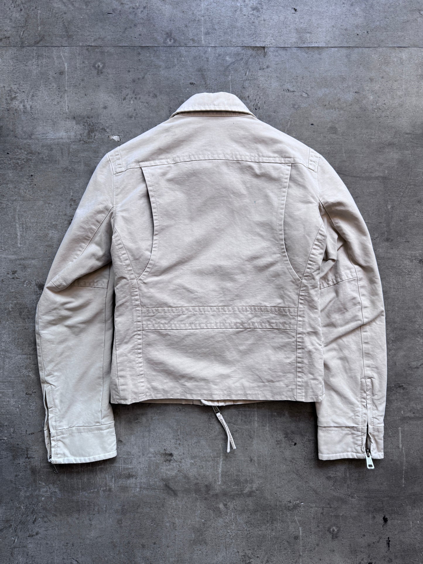 Dsquared2 Beige Zip-up Harrington Jacket | Small, Beige