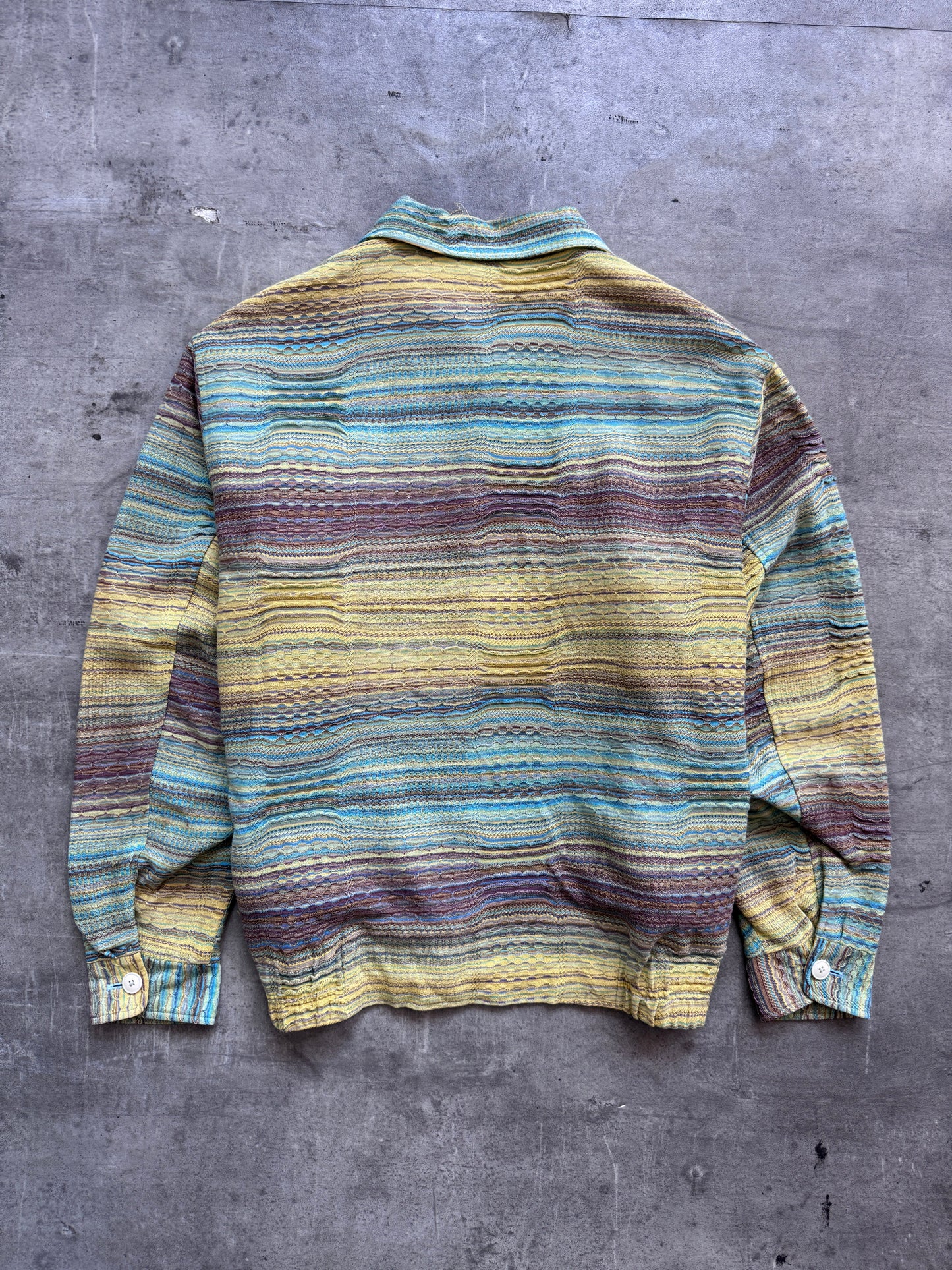 90s Missoni Multi Knit Boxy Work Jacket | Extra Large, Multicolor