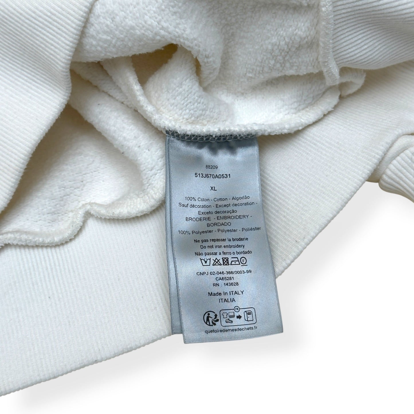 DIOR X LEWIS HAMILTON SWEATSHIRT WHITE XL | XL, White