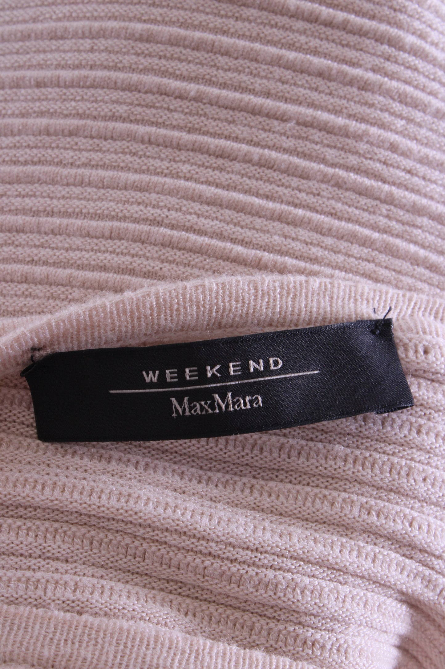 Weekend MaxMara Rib Knit T-shirt Beige M | Medium, Beige