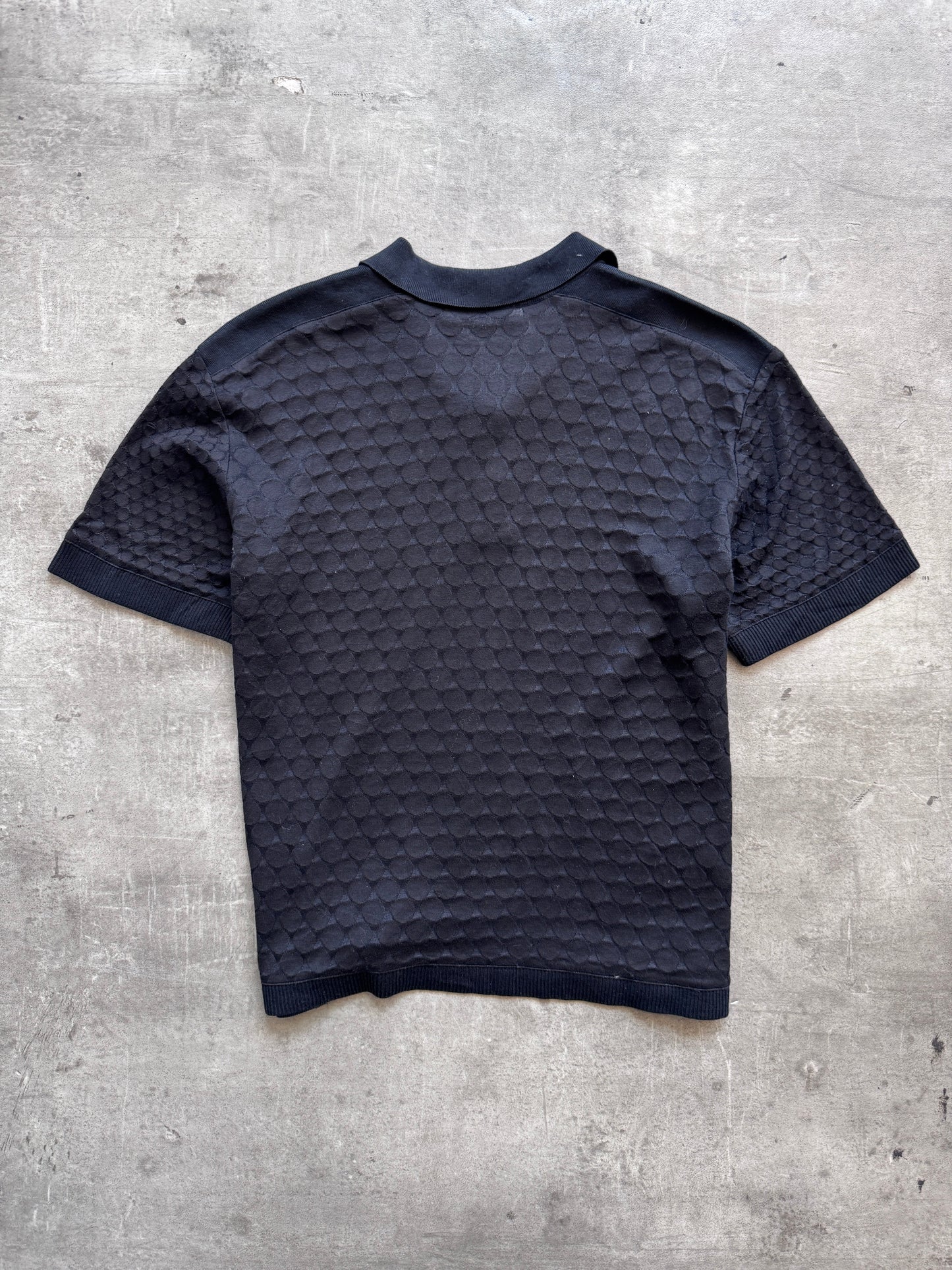 Christian Dior for Pret a Porter Semi Sheer Black Polo | Medium, Black