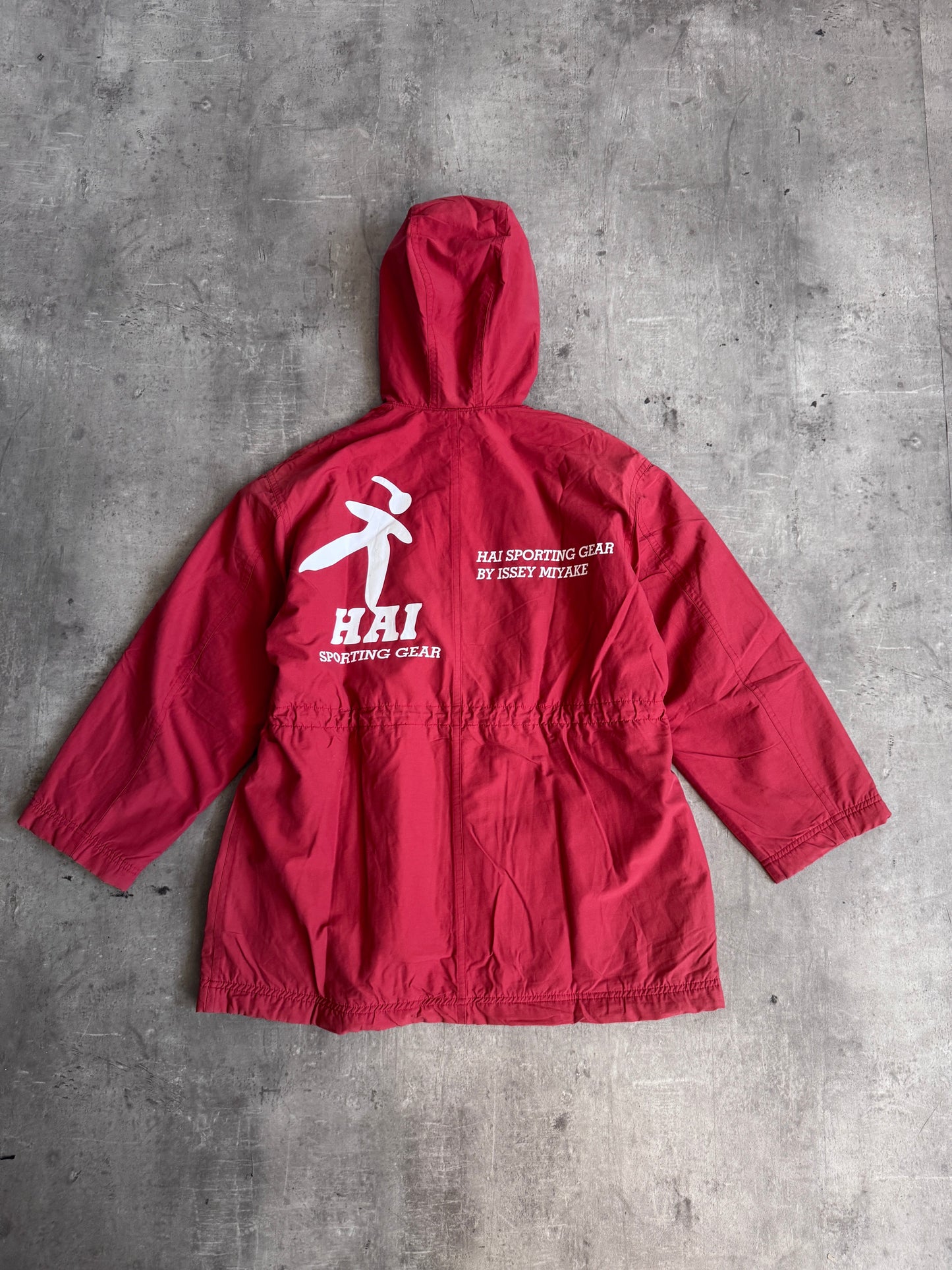 Issey Miyake Hai Sporting Gear Red Fleece lined Tech Jacket