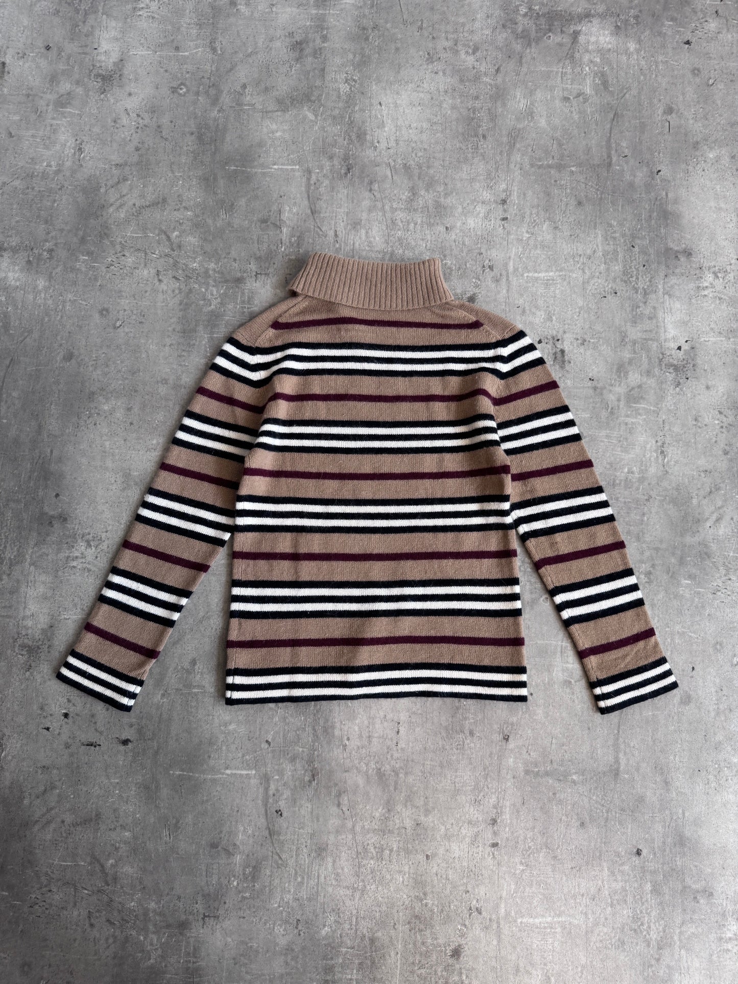 Burberry Black Label Classic Nova Stripe Wool Turtleneck