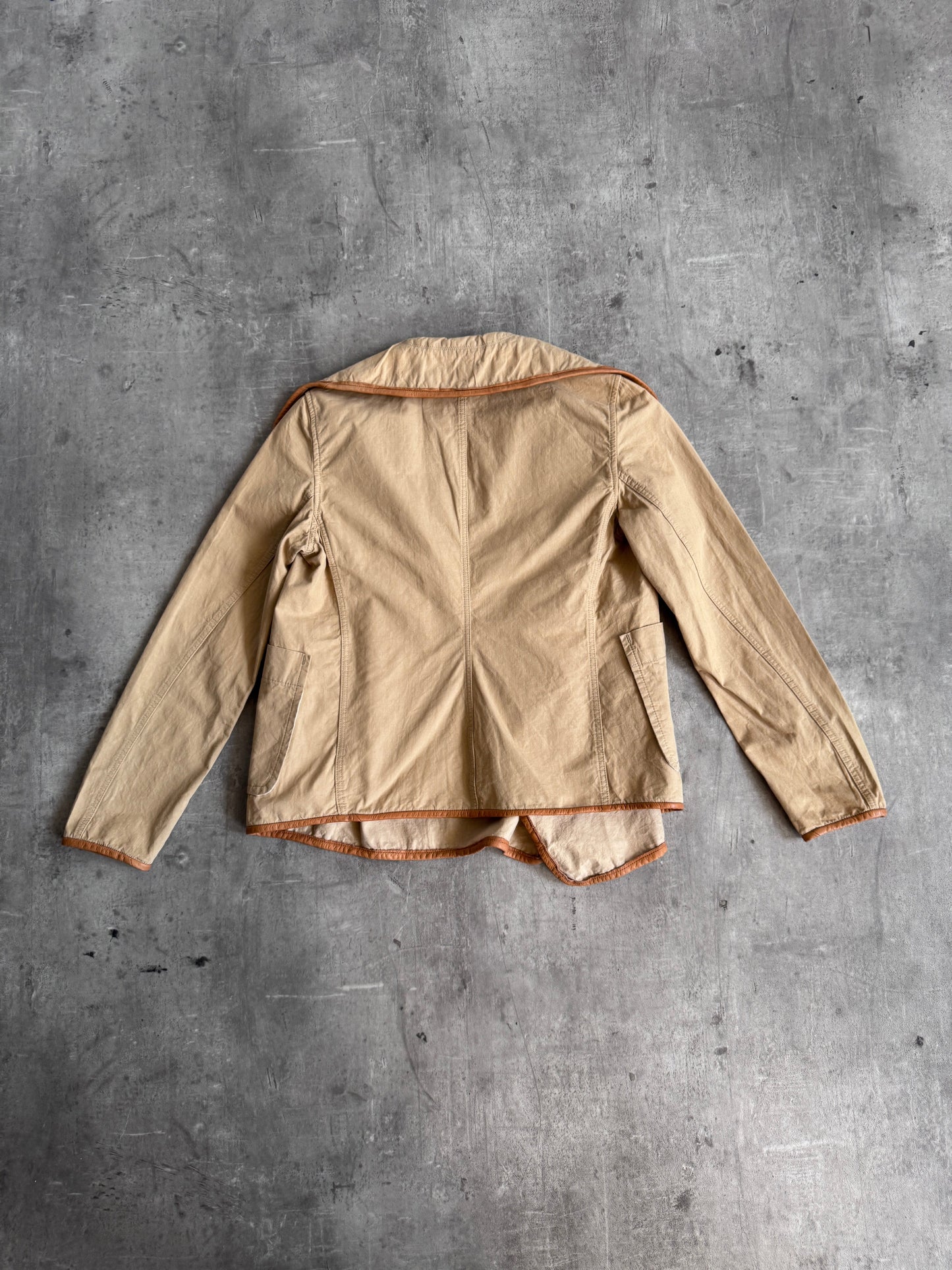 Kapital Beige Cotton Leather Detailed Jacket