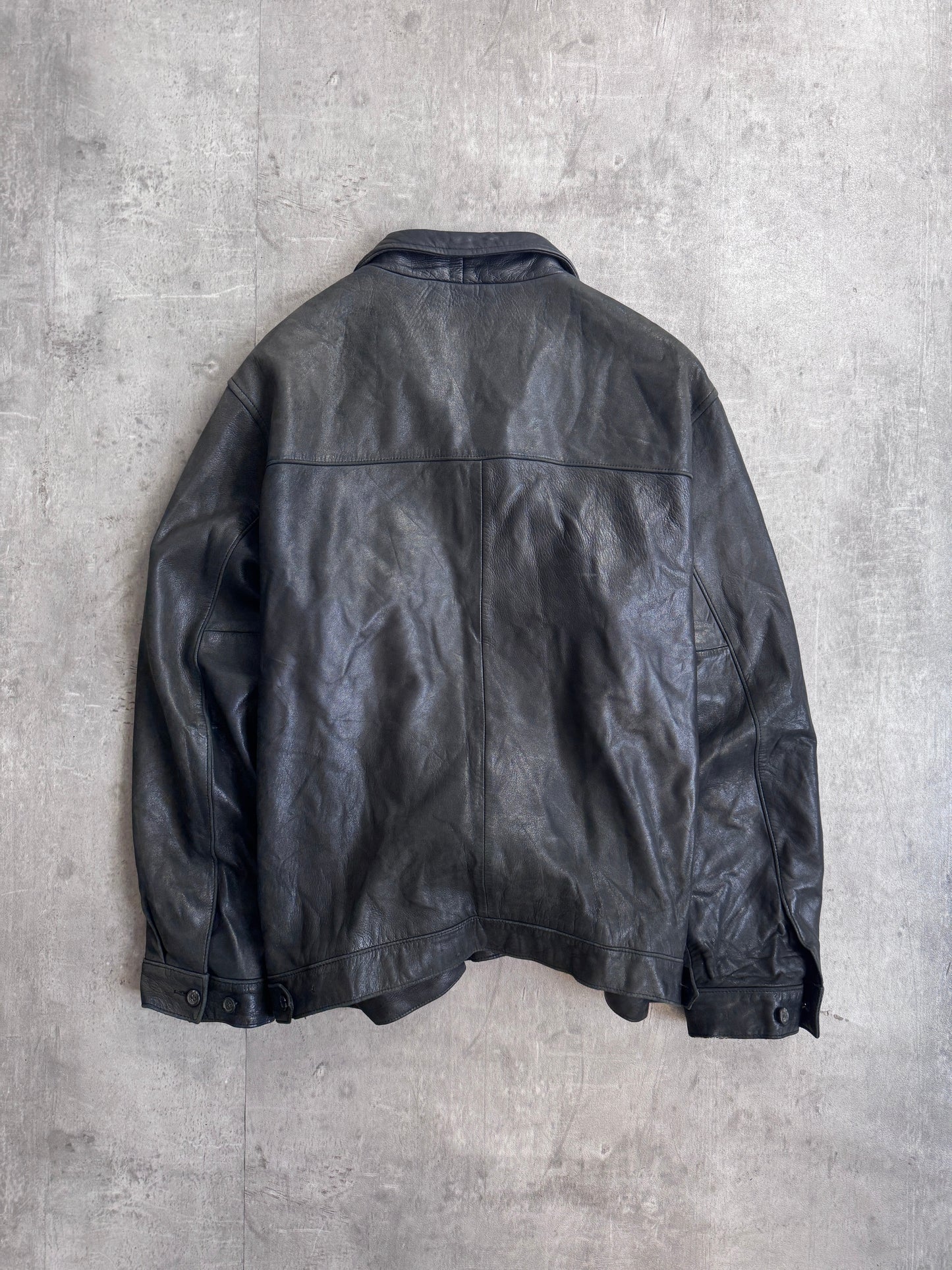 Polo Ralph Lauren Brown Leather Harrington Jacket