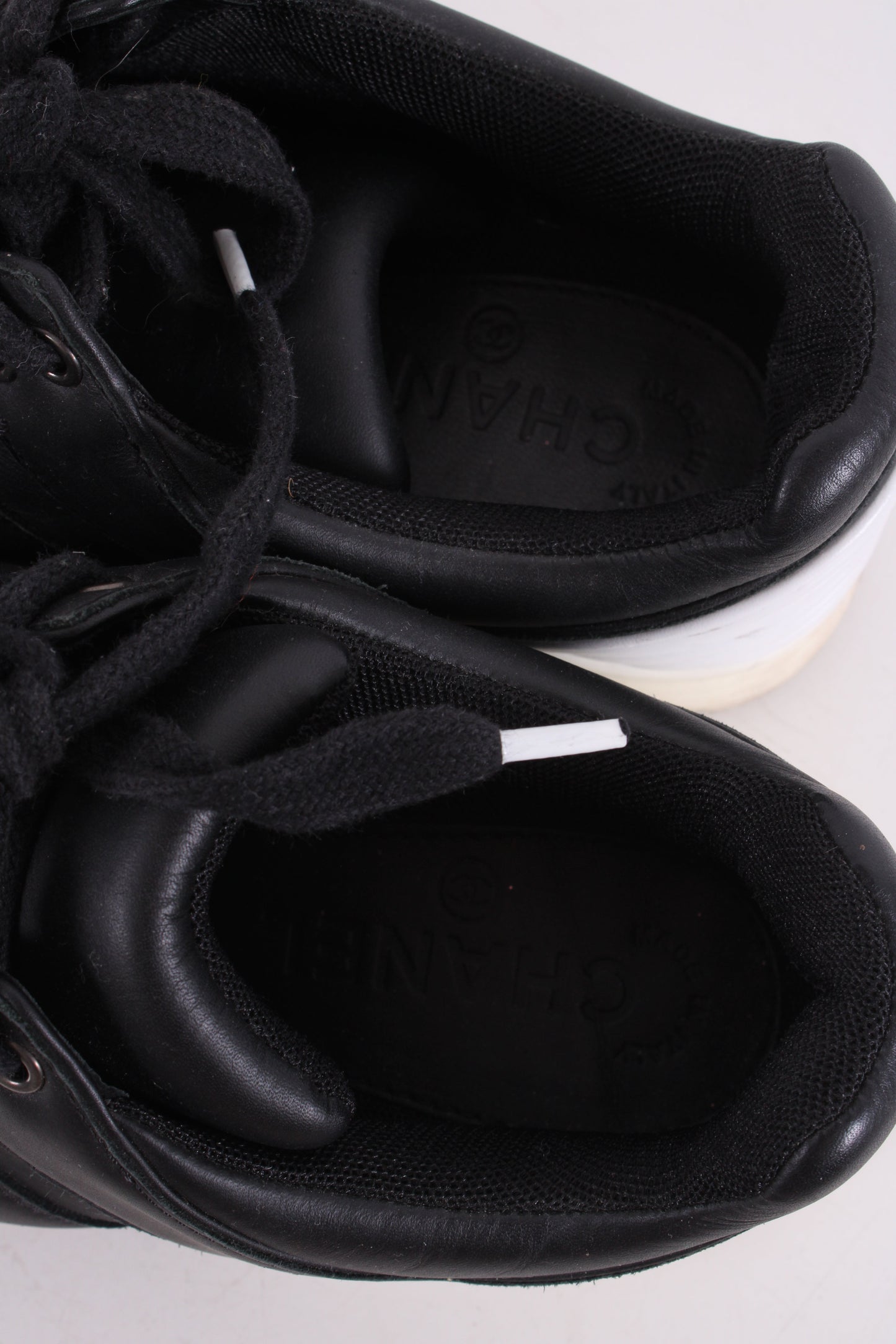 Chanel Trainers Black/ White 37.5 | O/S, Black