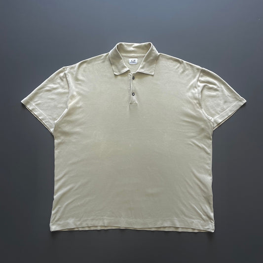 C.P. Company Beige SS99 Short Sleeve Polo Shirt | X-Large, Beige
