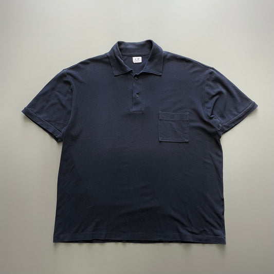 C.P. Company Navy SS99 Short Sleeve Polo Shirt | X-Large, Navy