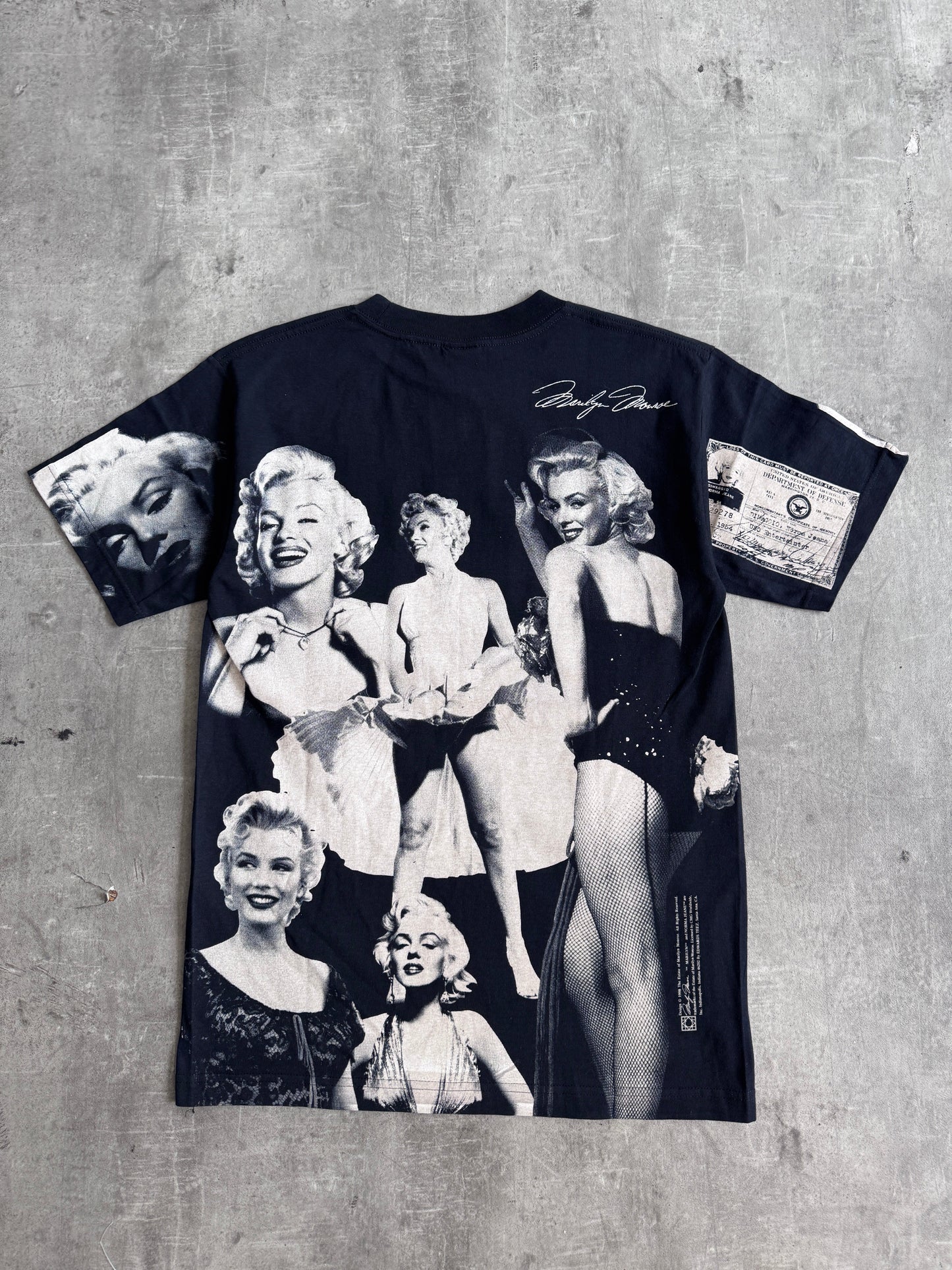 1998 Marilyn Monroe Popart All Over Print Graphic Tee | Medium, Multicoloured