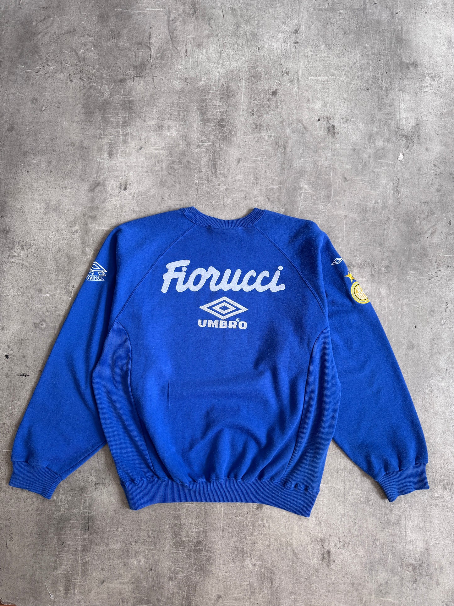 1997 Fiorucci x Inter Milan Logo Sleeve Cotton Crewneck Sweater | Large, Multicoloured
