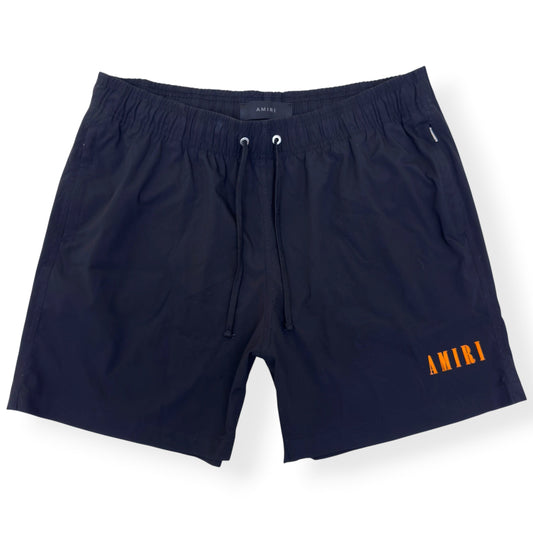 AMIRI CORE LOGO SWIM SHORTS BLACK / ORANGE L | Large, Black
