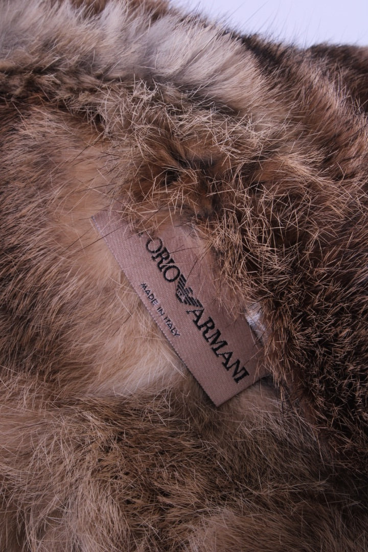 Emporio Armani Jacket leather fur lined Tan S | O/S, Tan
