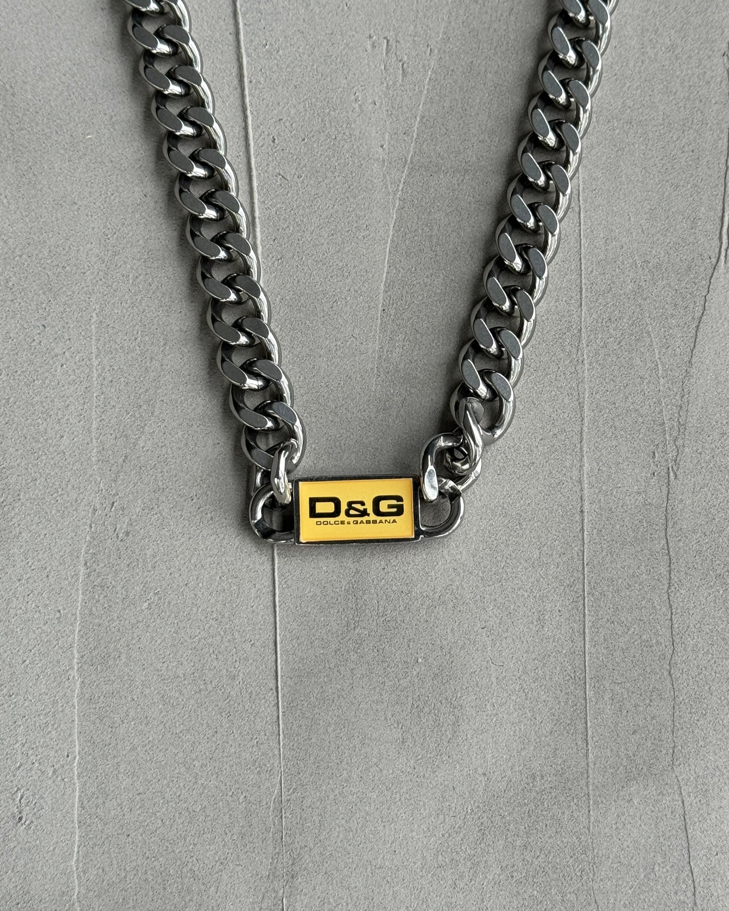DOLCE AND GABBANA D&G SILVER CHAIN NECKLACE | O/S, Silver