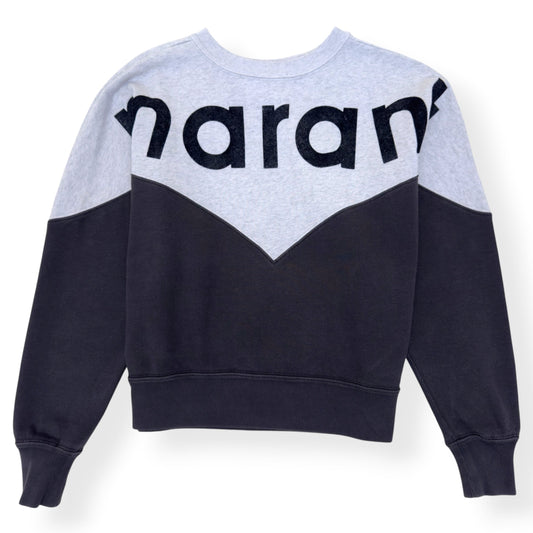 ISABEL MARANT ETOILE HOUSTON SWEATSHIRT GREY / BLACK 36 / S | Small, Black