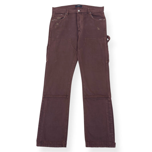 AMIRI CARPENTER DISTRESSED DENIM JEANS BROWN 34 / L | Large, Brown